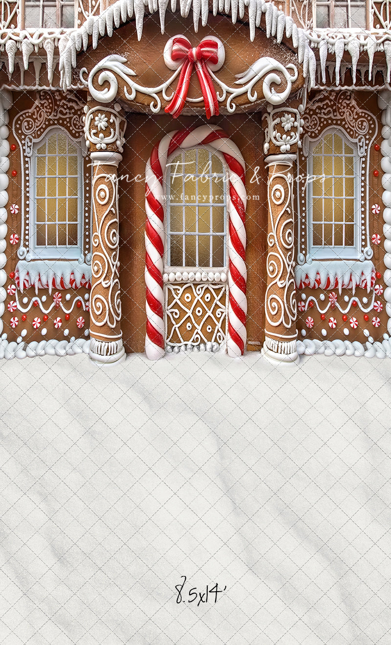 Fancy Peppermint Gingerbread House - With Sweep Option