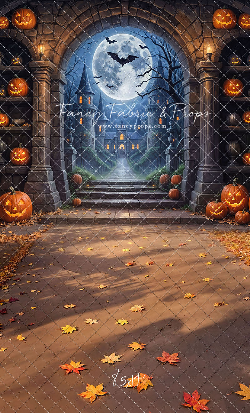 Gothic Halloween Gateway -Leaves Floor - With Sweep Option