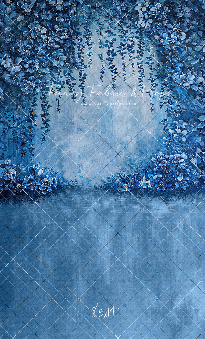 Painted Indigo Florals - Sweep Only