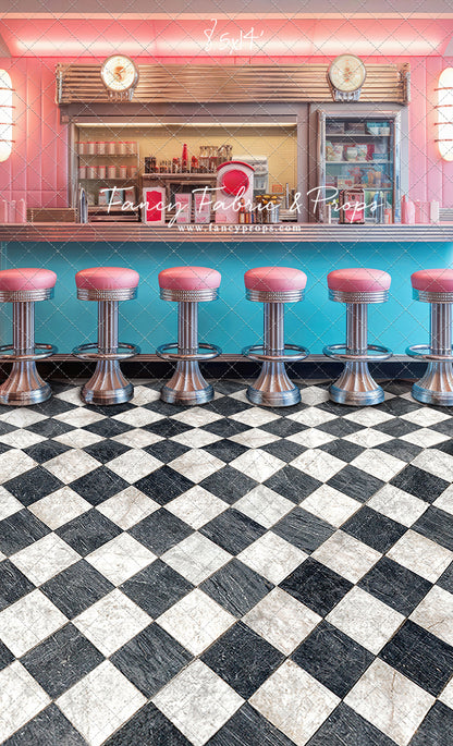 Rockin Retro Pastel Diner - With Sweep Option