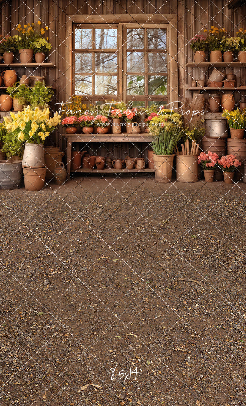 Rustic Greenhouse Garden View - With Sweep Option