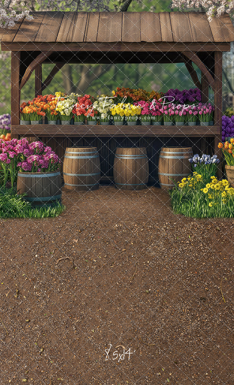 Rustic Spring Flower Stand - With Sweep Option
