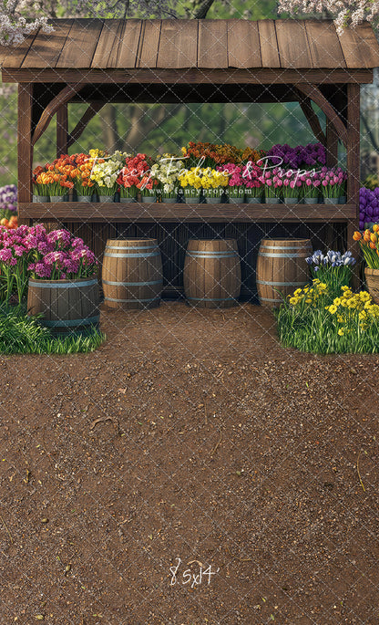 Rustic Spring Flower Stand - With Sweep Option