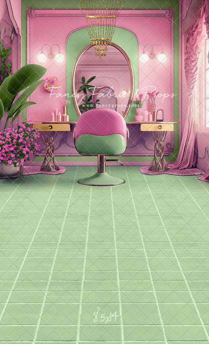 Stacie's Salon - Green - With Sweep Option