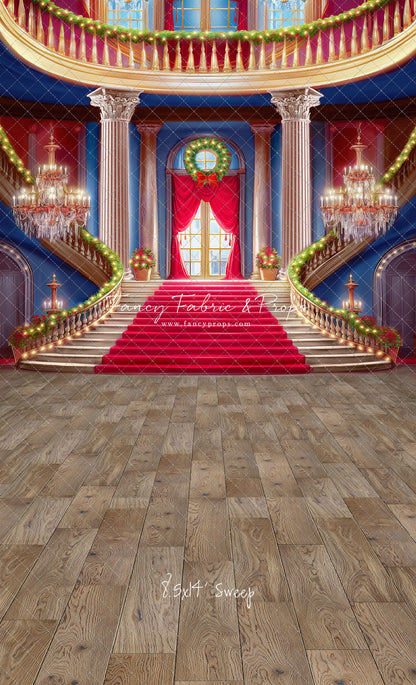 Belle's Royal Staircase -Wood Floor with Lights - With Sweep Option