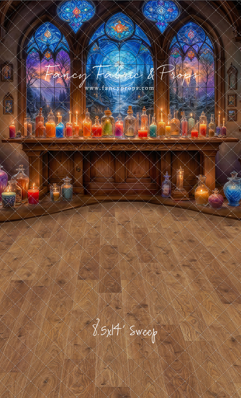 Mystic Potion Emporium - Wood Floor - With Sweep Option
