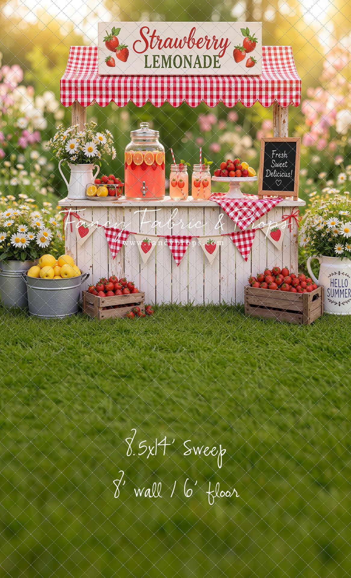 Sweet Strawberry Sips - With Sweep Option