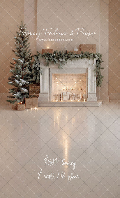 Evergreen & Ivory Mantle - With Sweep Option