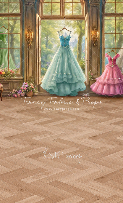 Dress of Royal Wishes- Wood Floor - With Sweep Option