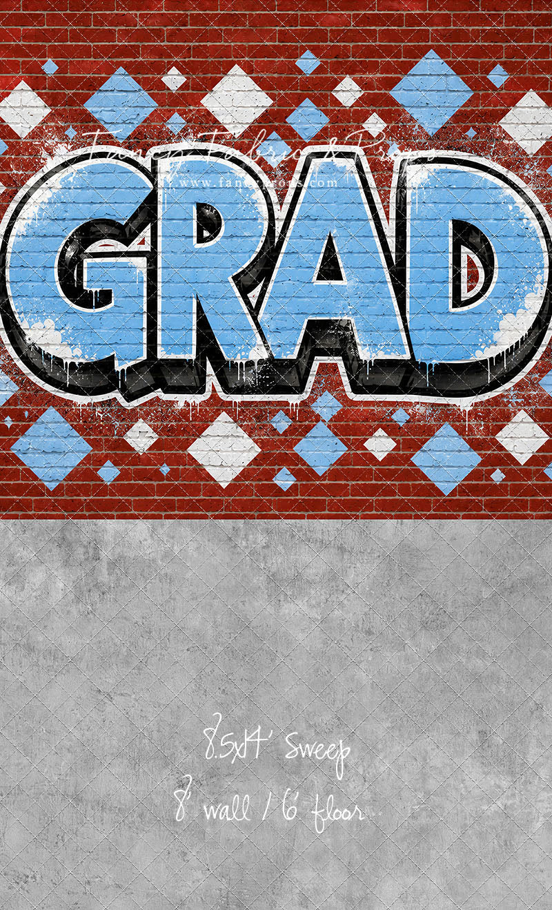 Baby Blue & White Grad - With Sweep Option