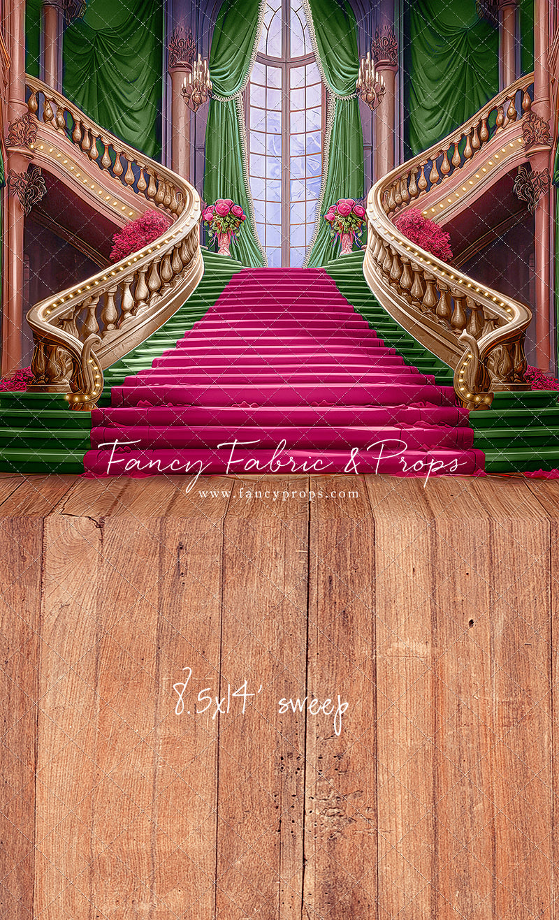 Ballroom Royal Staircase - Green - With Sweep Option