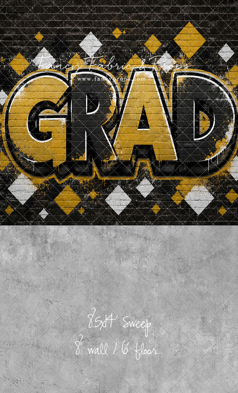 Black & Gold Grad - With Sweep Option