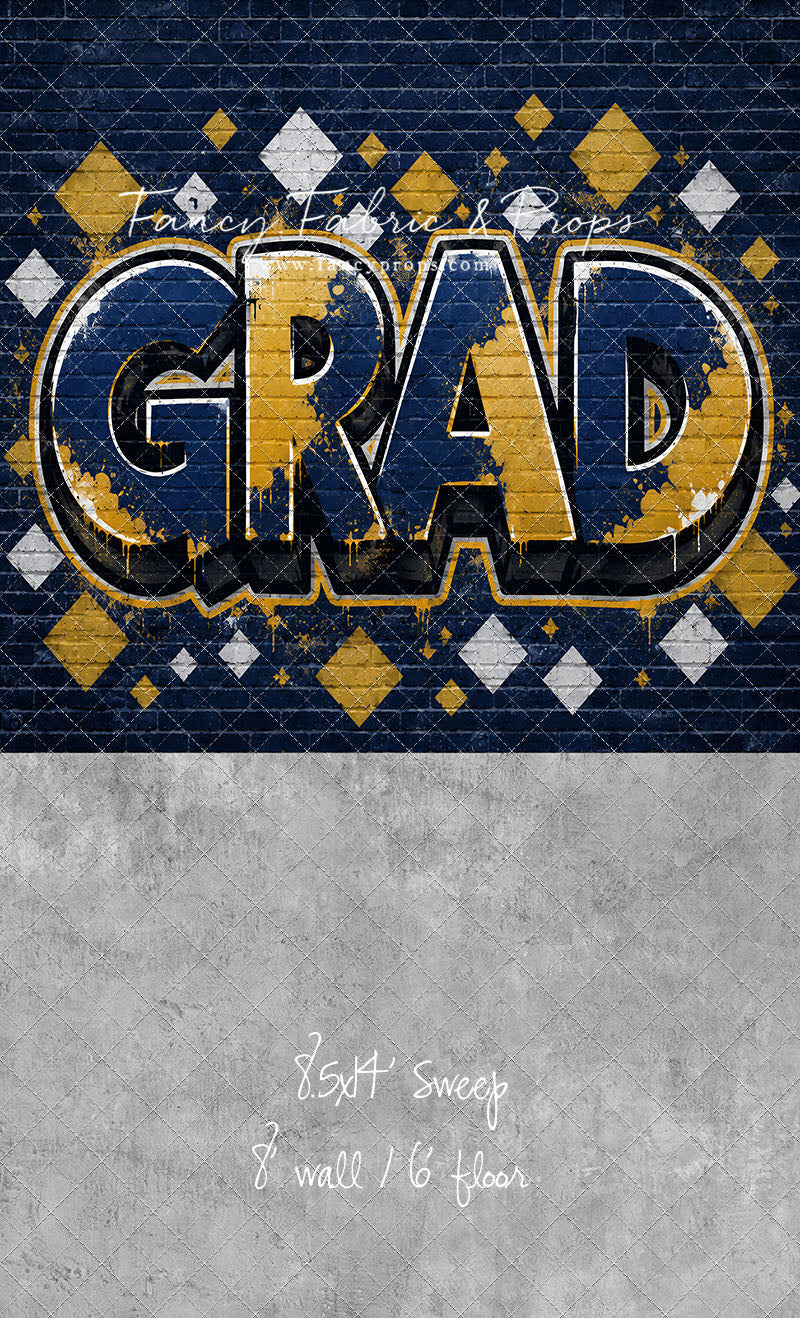 Blue & Gold Grad - With Sweep Option