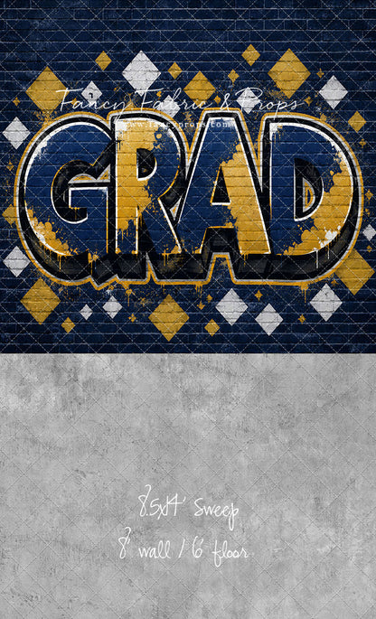 Blue & Gold Grad - With Sweep Option