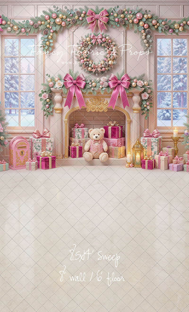 Blush Holiday Hearth - with Sweep Option
