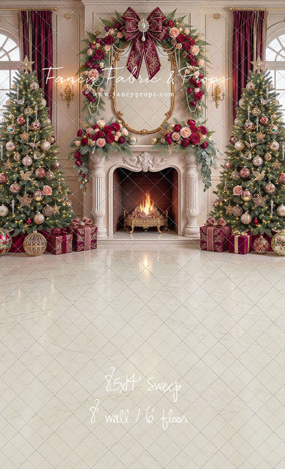 Christmas Rose Parlor - with Sweep Option