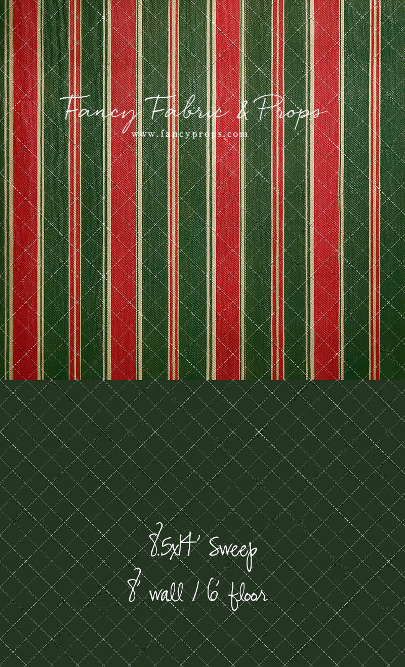 Classic Christmas Stripe - With Sweep Option