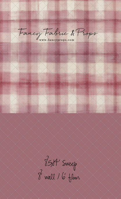 Cranberry Plaid - With Sweep Option