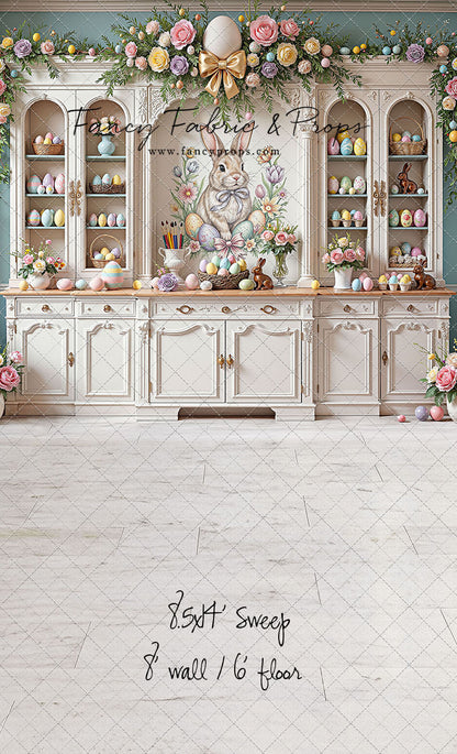 Easter Cupboard - White Floor - With Sweep Option