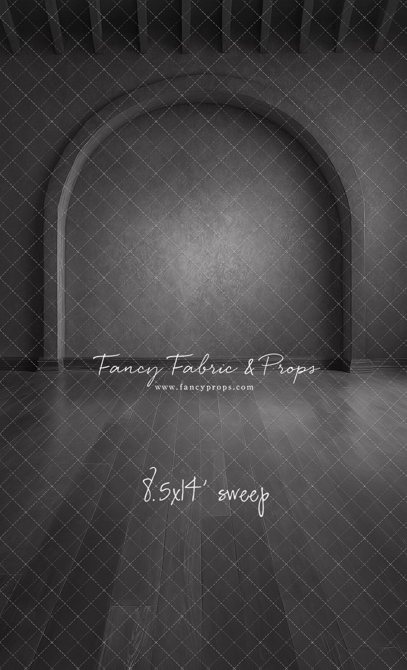 Elegant Charcoal Alcove - Wood Floor - With Sweep Option