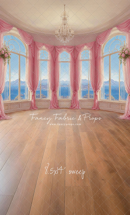 Elegant Summertime Mountain View - Wood Floor - With Sweep Option