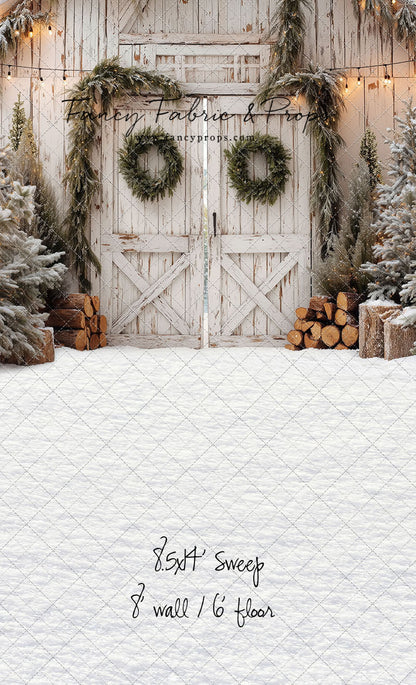 Frosted Evergreen Barn - with Sweep Option