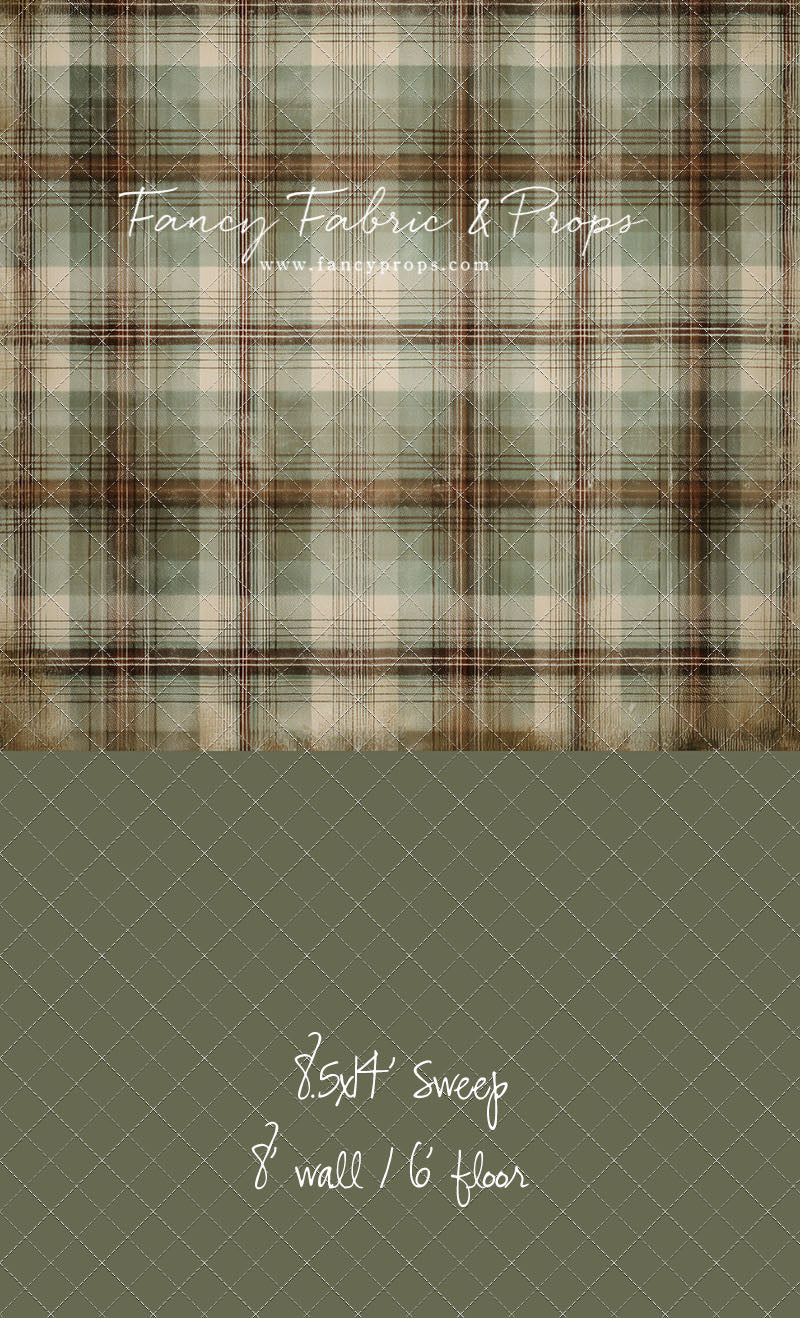 Frosted Plaid Spruce - With Sweep Option