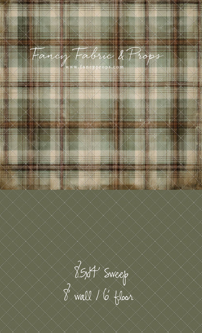 Frosted Plaid Spruce - With Sweep Option