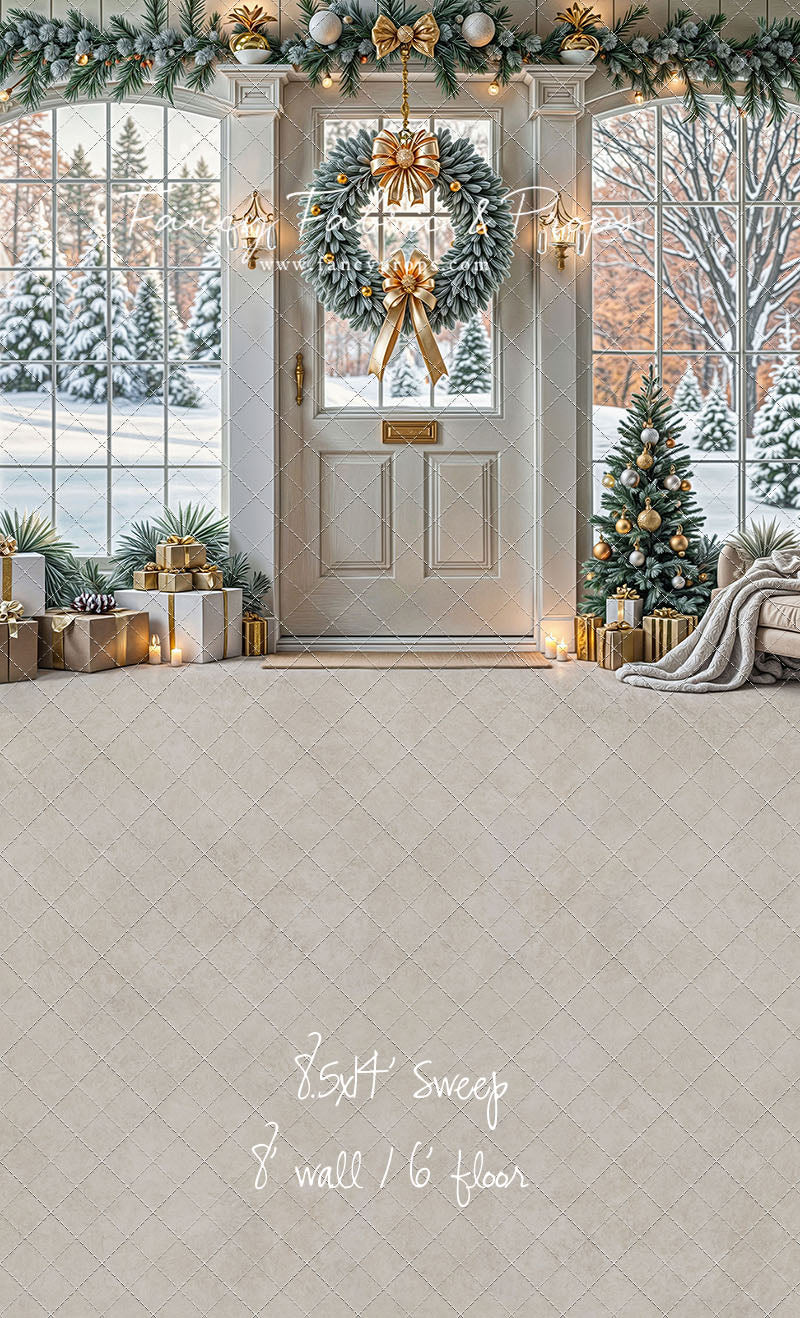 Golden Noel Entryway - with Sweep Option