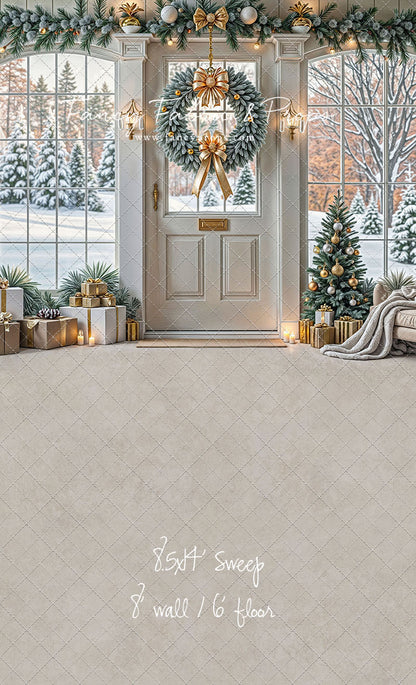 Golden Noel Entryway - with Sweep Option
