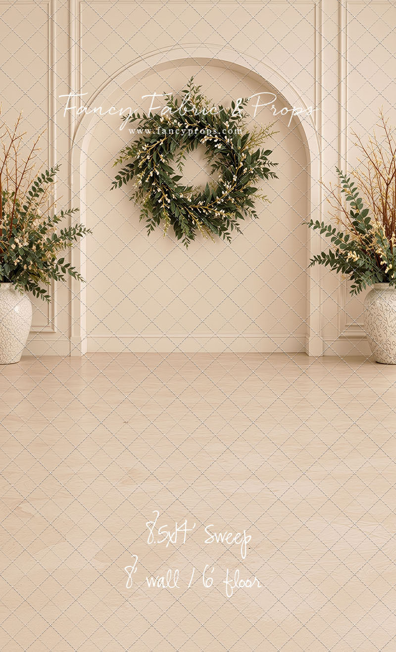 Ivory Evergreen Arch - With Sweep Option