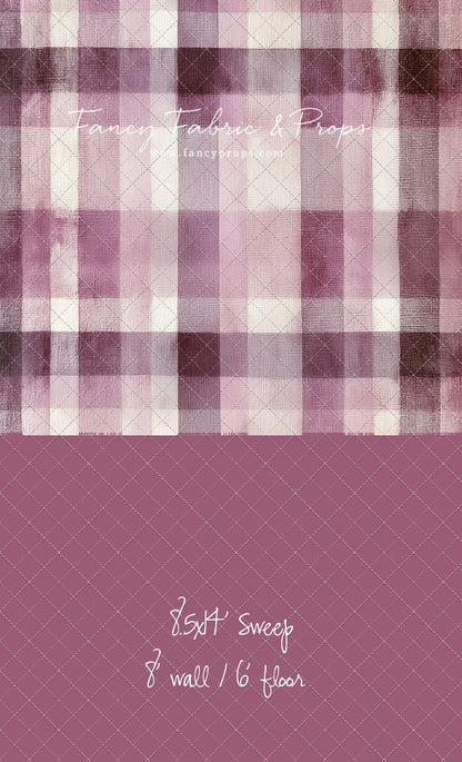 Mulberry Plaid - With Sweep Option