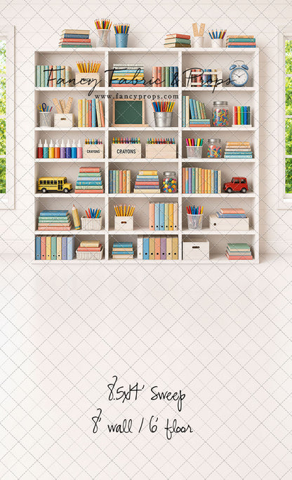 Pastel Classroom Bookshelf - With Sweep Option