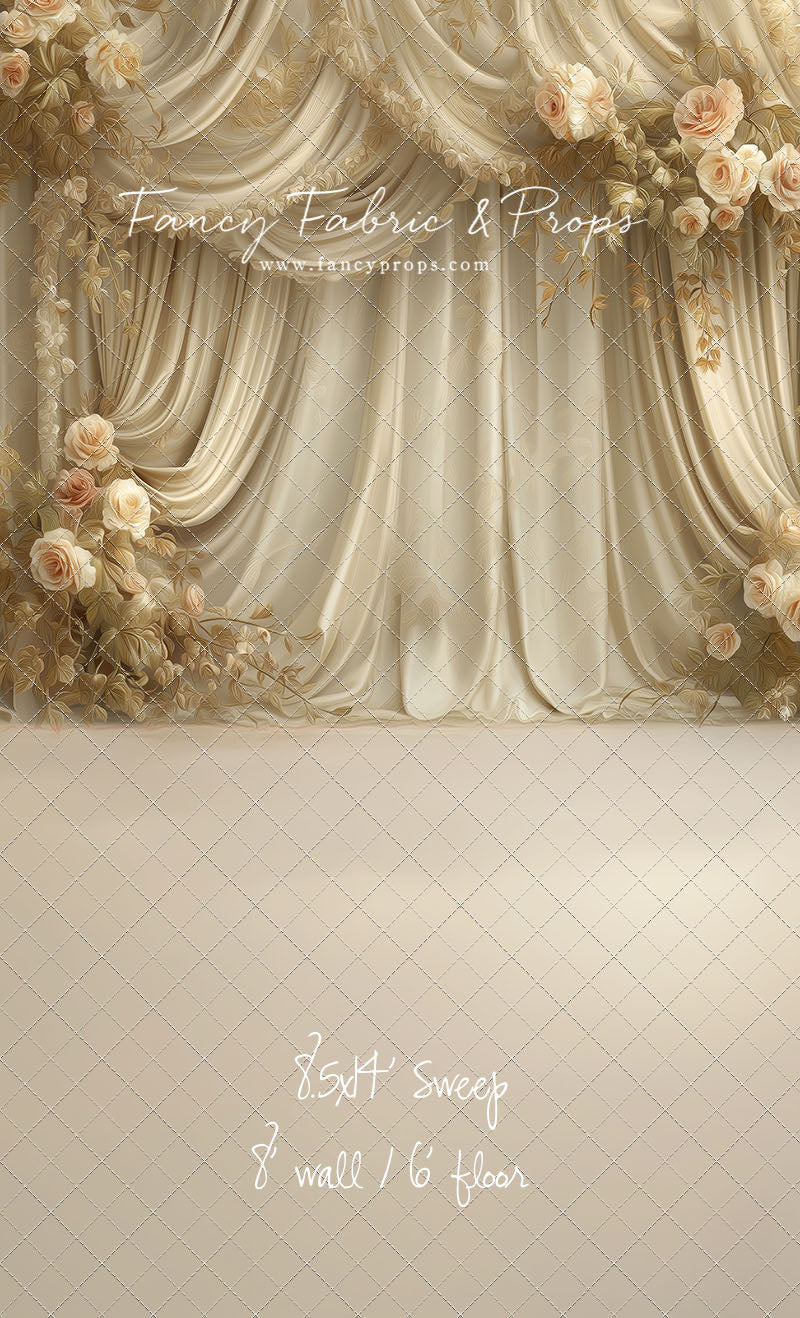 Petals & Silk In Ivory - With Sweep Option