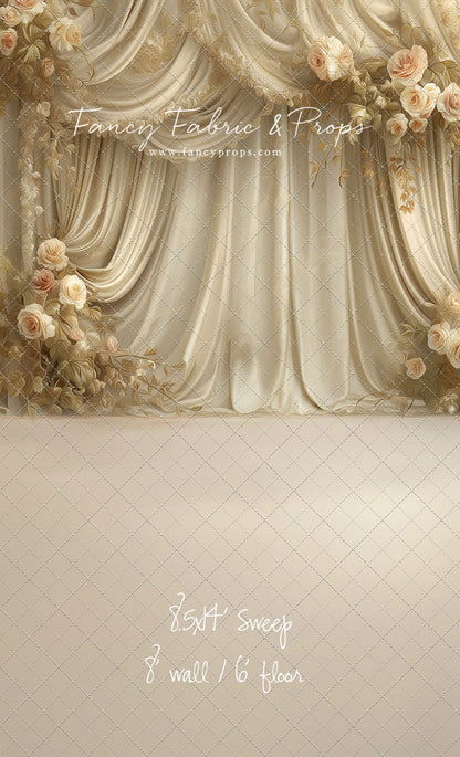 Petals & Silk In Ivory - With Sweep Option