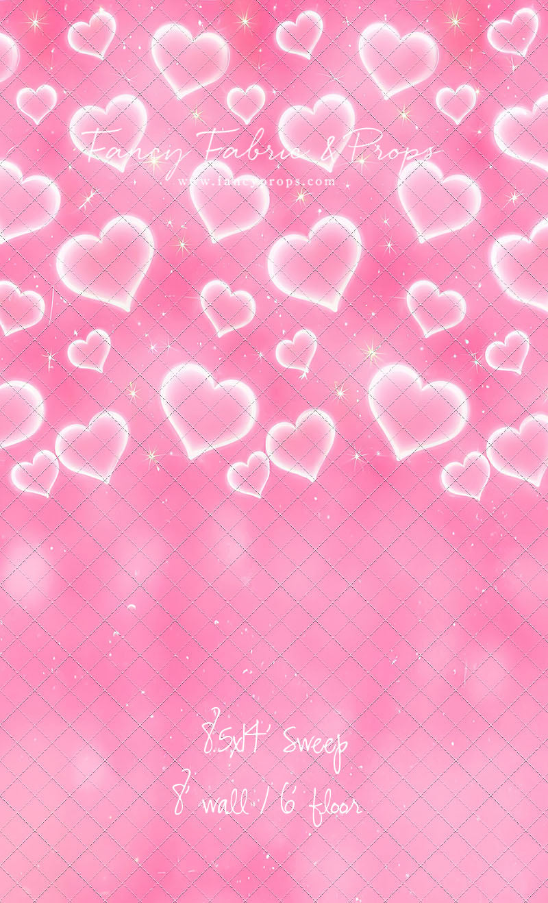 Pink Puffy Hearts - With Sweep Option