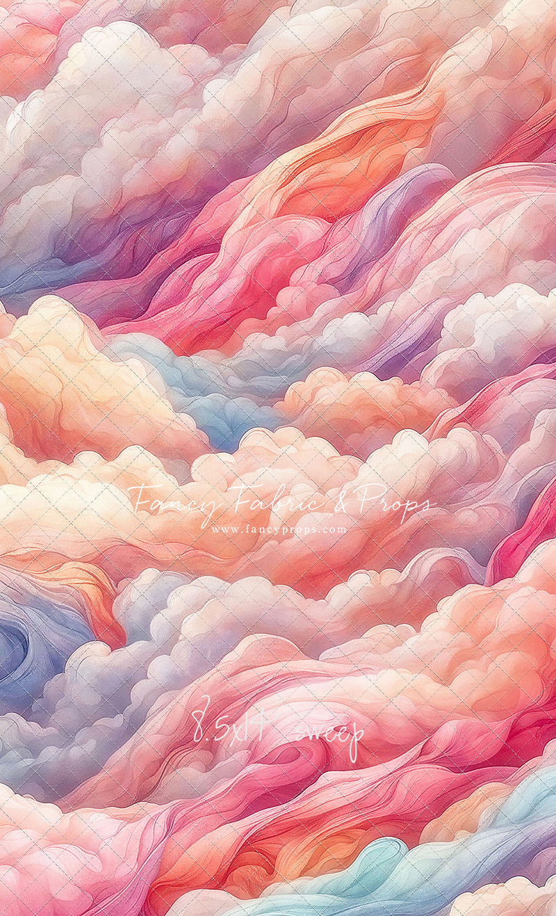 Pink Rainbow Cascading Clouds