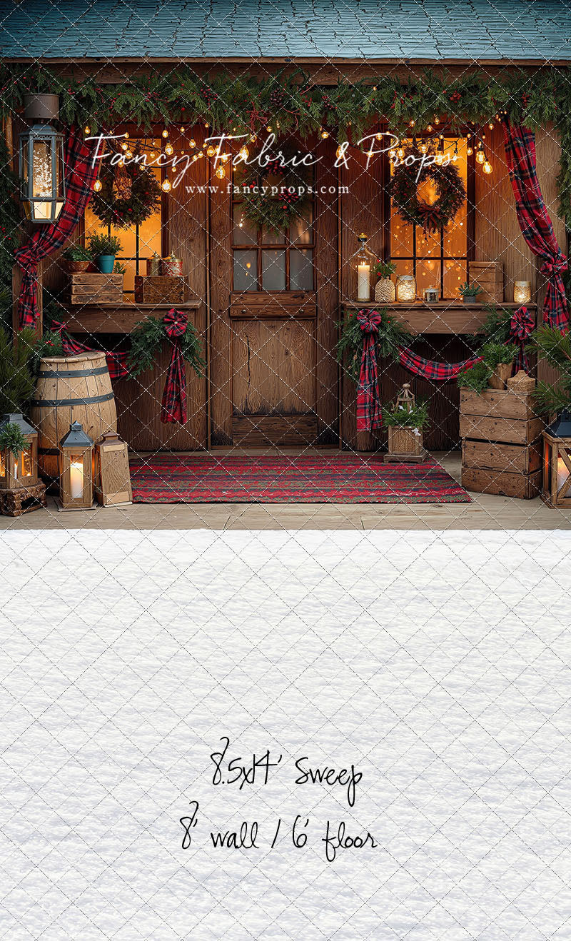 Plaid Cabin Porch - With Sweep Option