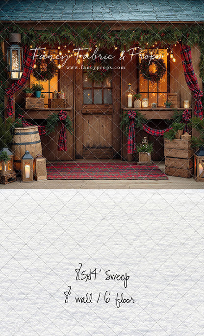 Plaid Cabin Porch - With Sweep Option