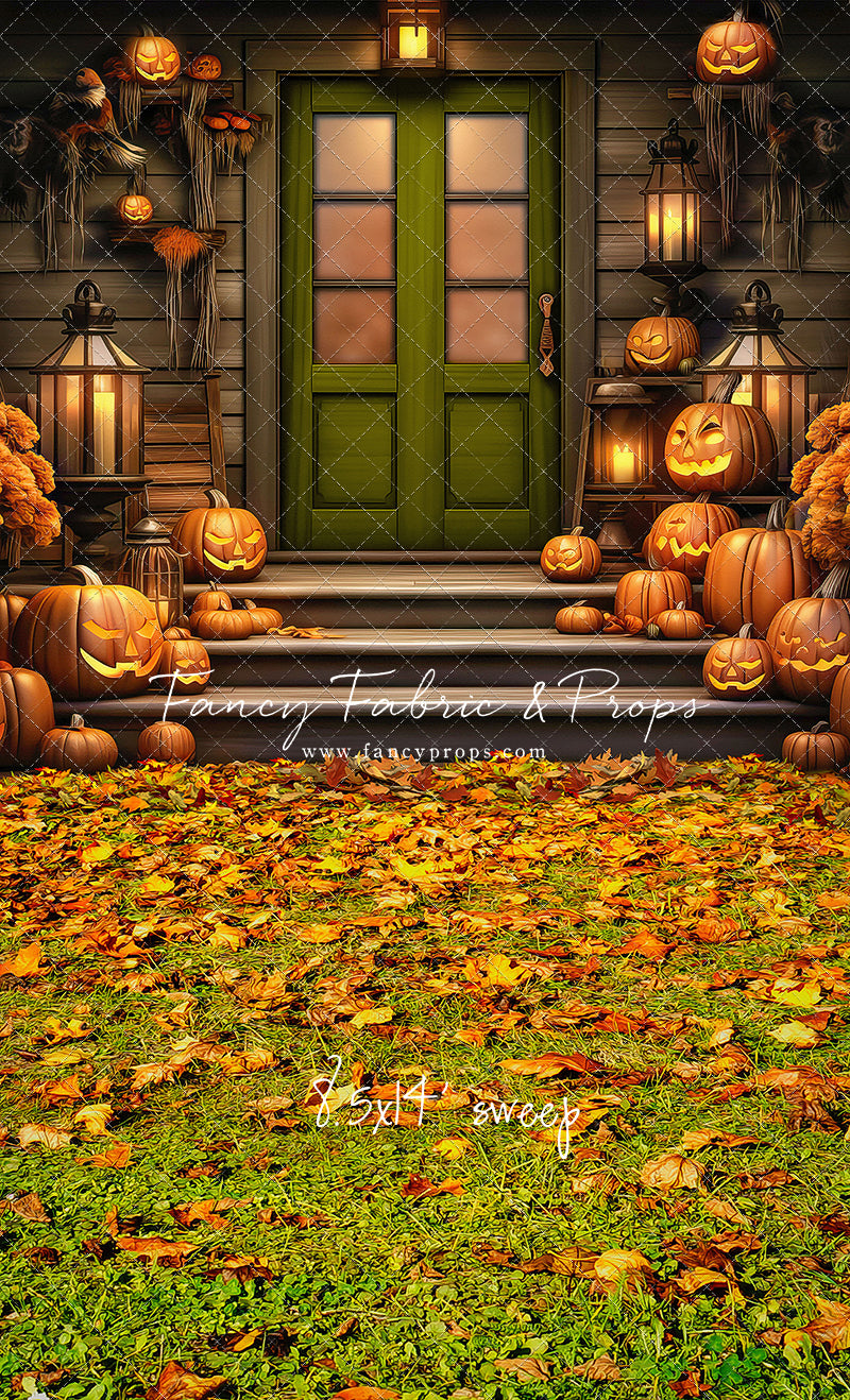 Pumpkin Porch - Green Door - With Sweep Option