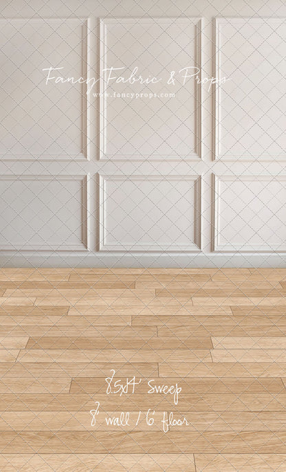 Simple Ivory Panel Wall - With Winter's Grace Floor Sweep Option