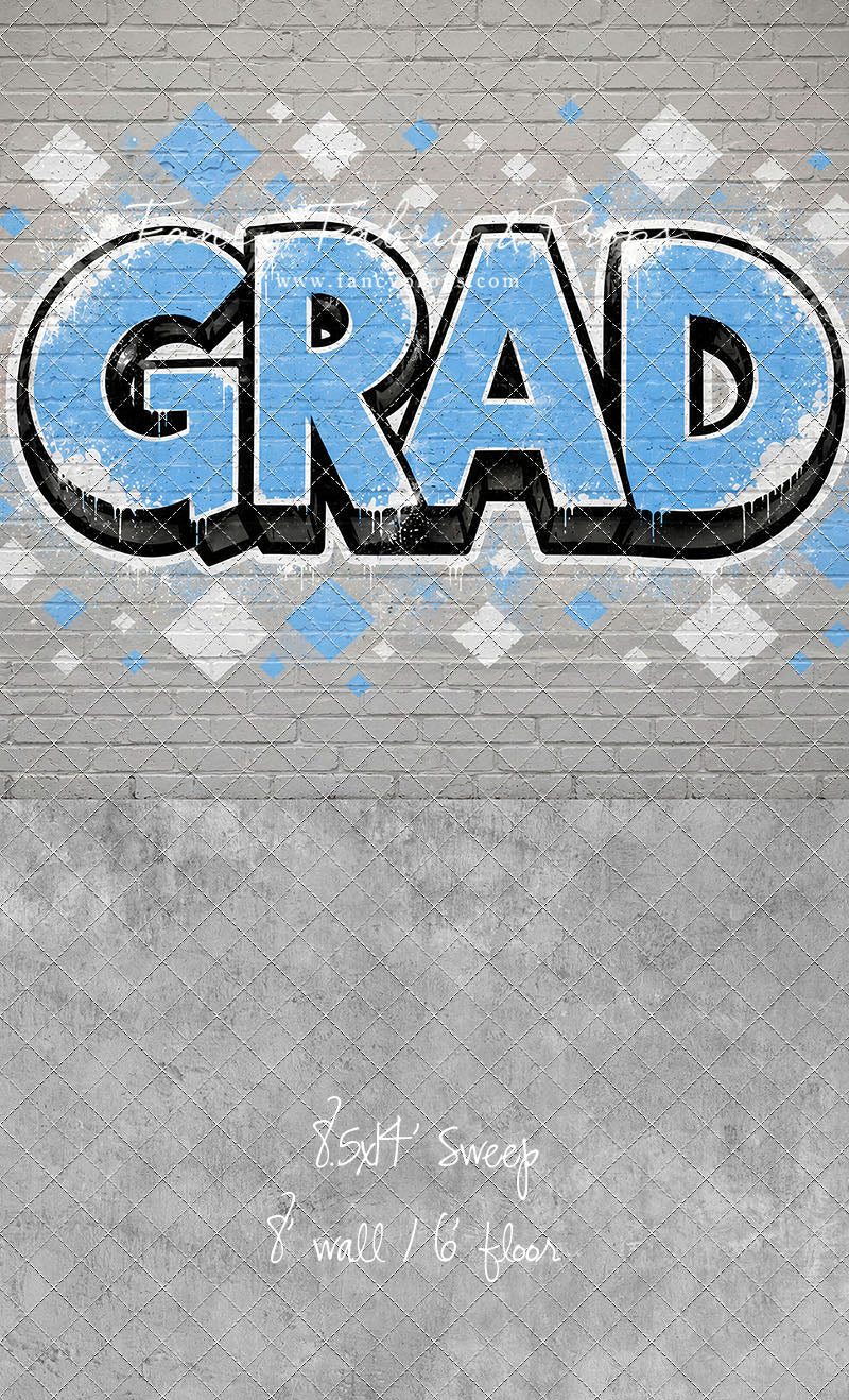 Sky & White Grad - With Sweep Option