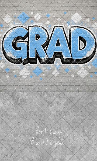 Sky & White Grad - With Sweep Option