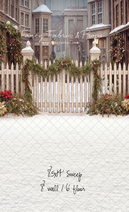 Snowy Village Gate - with Sweep Option