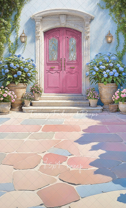 Summertime Patio - Pink Door - With Sweep Option