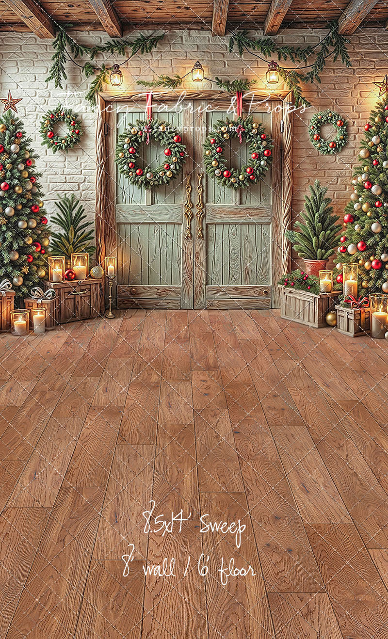 The Christmas Cabin Porch - with Sweep Option