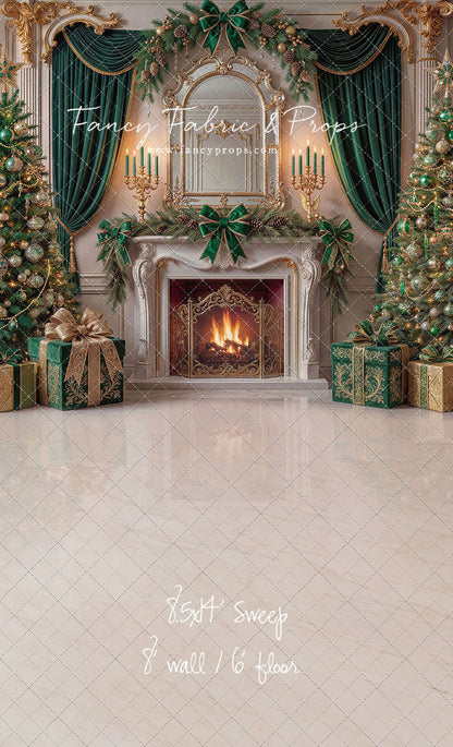 The Emerald Christmas Hearth  - with Sweep Option