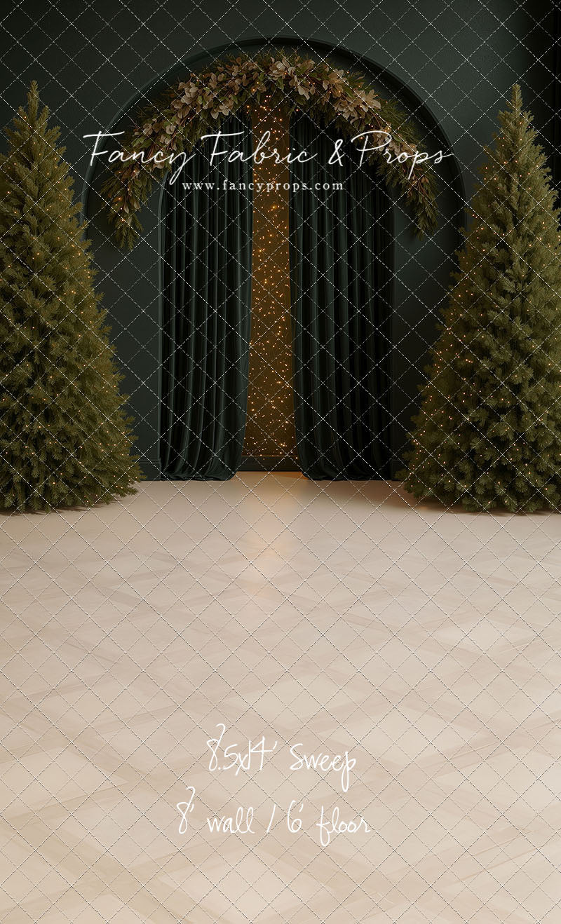Velvet Christmas Arch - With Sweep Option