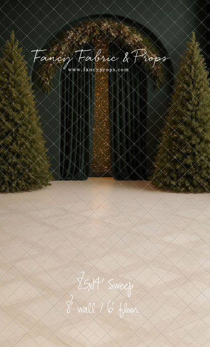 Velvet Christmas Arch - With Sweep Option