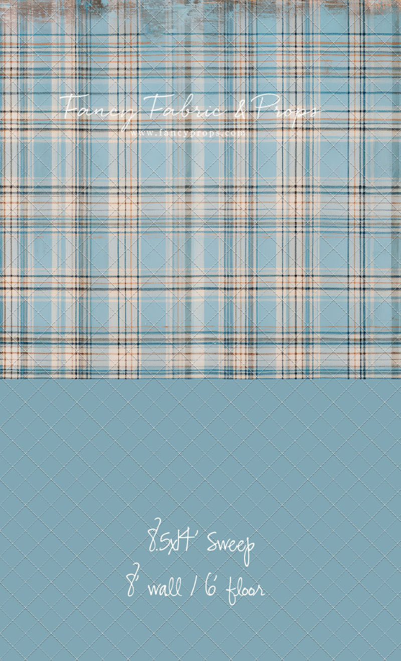 Winter Sky Gingham - With Sweep Option